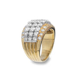 Pre-Owned Wide Diamond Ring, 18K Yellow Gold