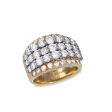 Pre-Owned Wide Diamond Ring, 18K Yellow Gold