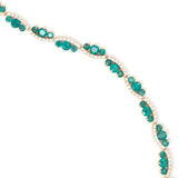 Pre-Owned Emerald and Diamond Bracelet, 18K Yellow Gold