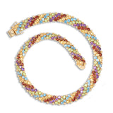 Pre-Owned Multi Gemstone Necklace, 14K Yellow Gold