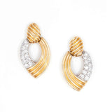 Pre-Owned Diamond Dangle Earrings, 14 K Yellow Gold