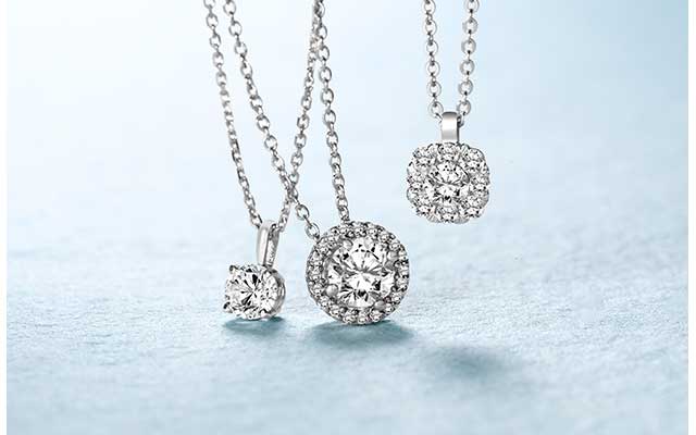 Diamond Solitaire Pendants