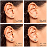 Diamond Stud Earrings, .75 Carat total, H/I-SI2, 14K White Gold