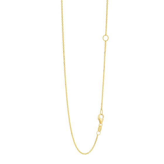 Diamond Cut Cable Chain, 18 Inches, 14K Yellow Gold