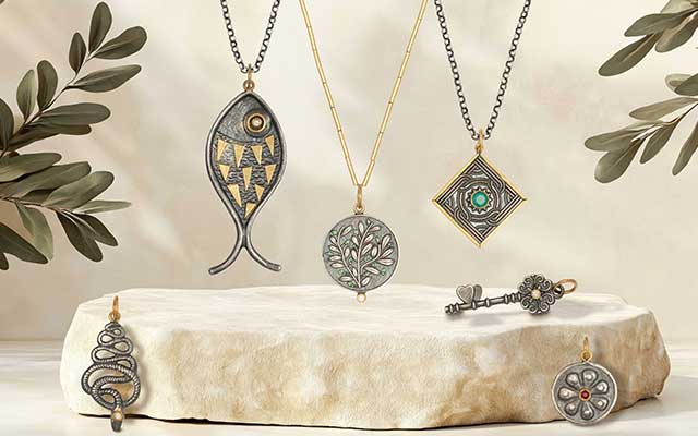 Prehistoric Works charm necklaces
