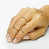 Midi-Ring with Sapphire, 14K White Gold