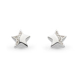Miniature Star Pavé CZ Stud Earrings, Sterling Silver