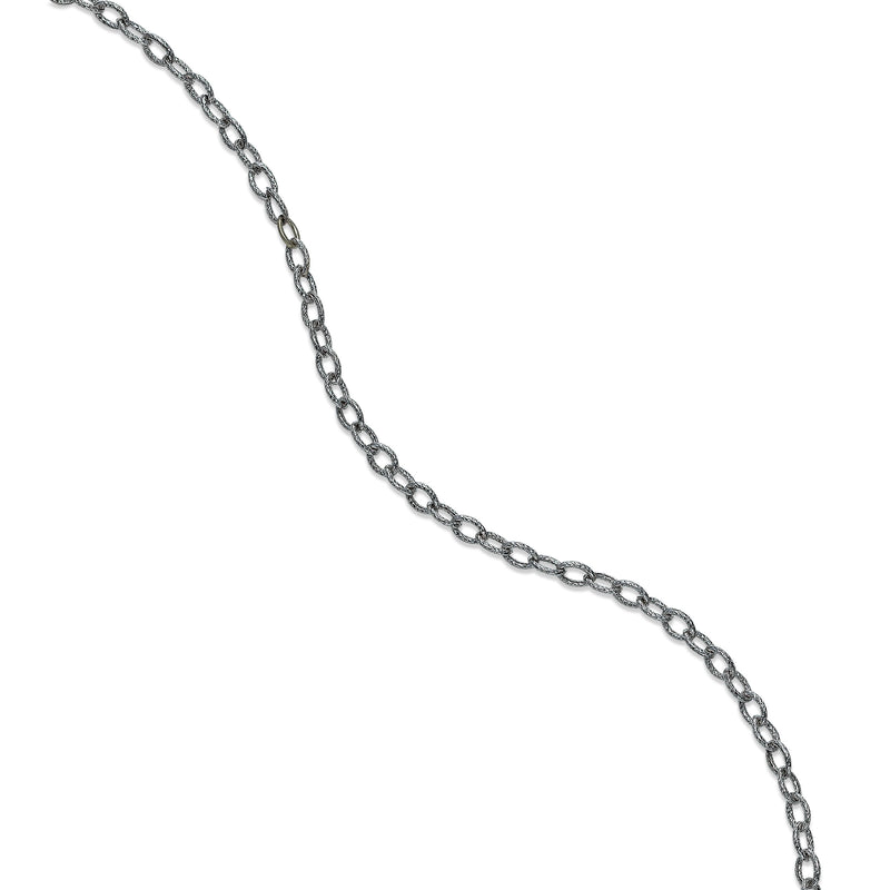 Open Link Ankle Bracelet, 14K White Gold