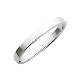 Oval Bangle Bracelet, Sterling Silver