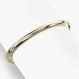 Shiny Domed Bangle Bracelet, .25 Inch, 14K Yellow Gold