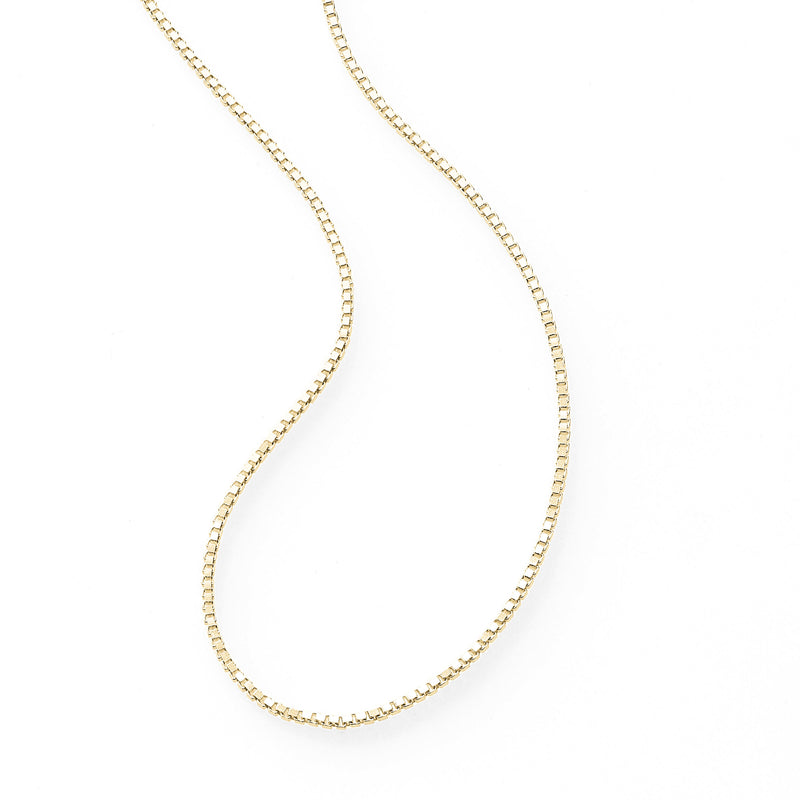 Round Box Chain, 22 Inches, 14K Yellow Gold