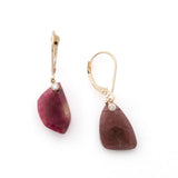 Pink Tourmaline Mabel Chong Earrings, Gold Plating