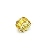 Baguette Citrine Rondelle Charm, 14K Yellow Gold