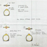 Bezel Set Mocha Zircon Ring, 22K Yellow Gold and Sterling Silver