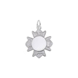 Fire Department Badge Charm, Sterling Silver