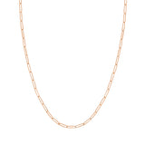 Paperclip Chain, 18 Inches, 14K Rose Gold