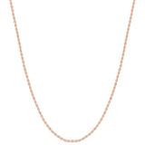 Flat Mirror Chain Necklace, 24 Inches, 14K Rose Gold