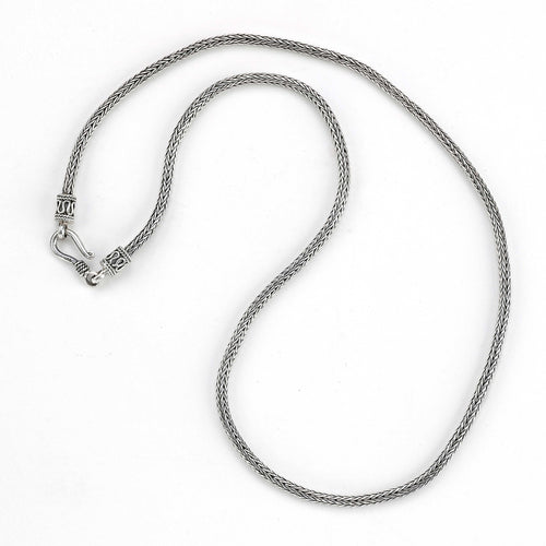 Traditional Men's Chain, 24 Inches, Sterling Silver