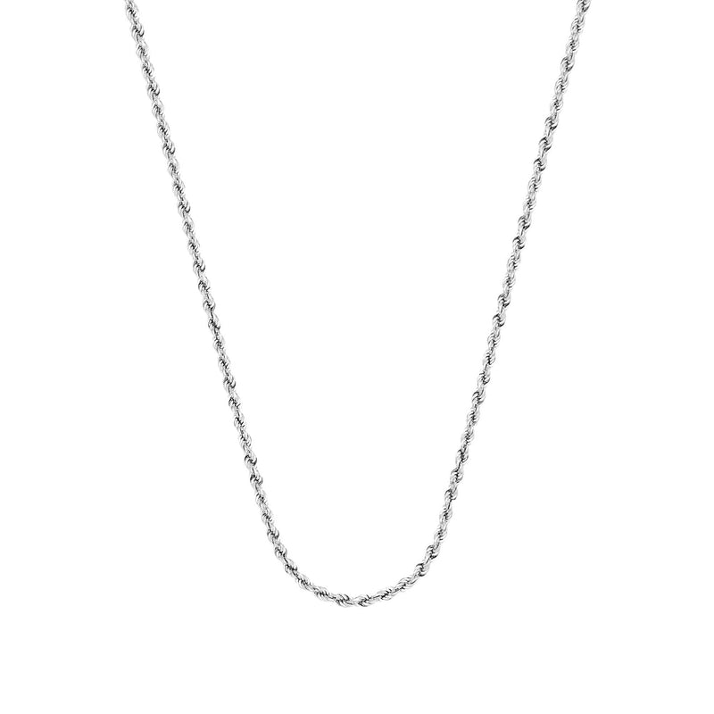 Adjustable Rope Chain, 30 Inches, Sterling Silver