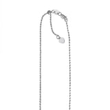Adjustable Rope Chain, 30 Inches, Sterling Silver