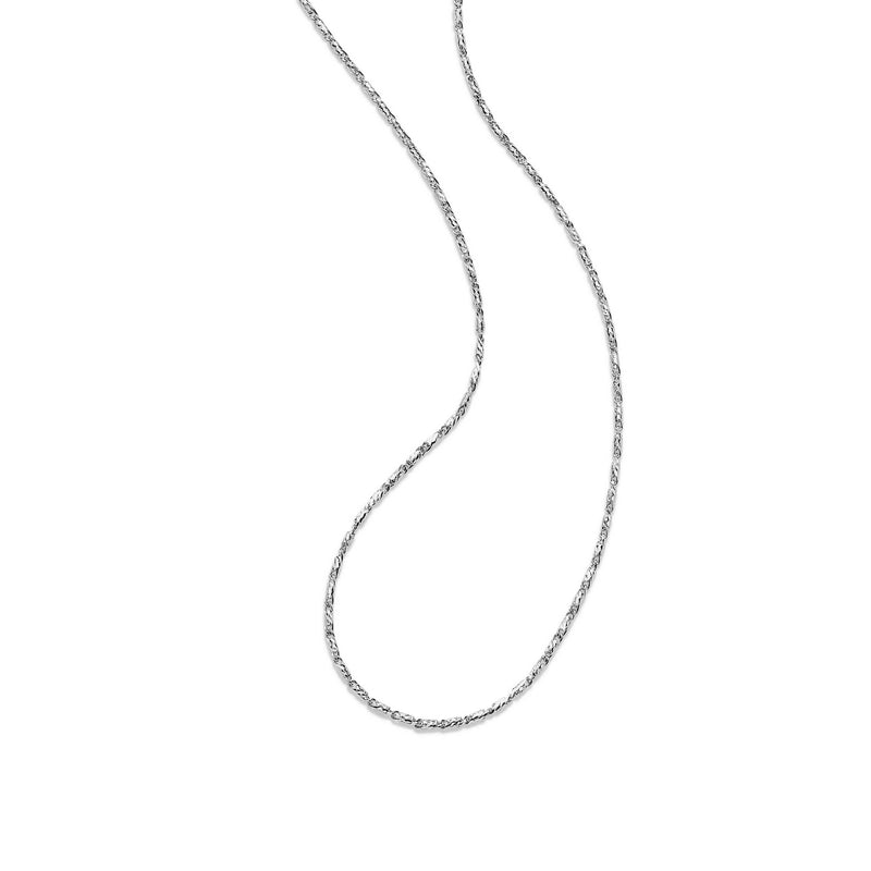 Raso Link Chain, 18 Inches, 14K White Gold