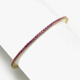 'Hot Pink' Sapphire Cuff Bangle, 18K