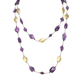 Amethyst and Gold Vermeil 35-Inch Bead Necklace,