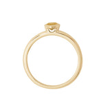 Trillion Shape Bezel Set Citrine Ring, 14K Yellow Gold