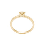 Trillion Shape Bezel Set Citrine Ring, 14K Yellow Gold