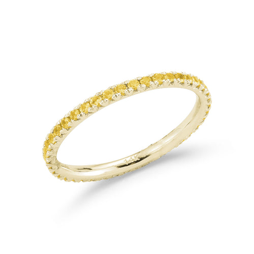 Yellow Sapphire Eternity Band, 14K Yellow Gold