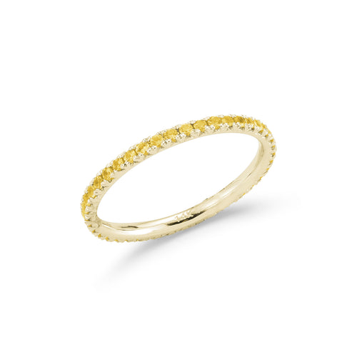 Yellow Sapphire Eternity Band, 14K Yellow Gold