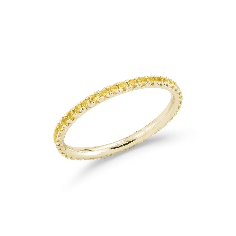 Yellow Sapphire Eternity Band, 14K Yellow Gold