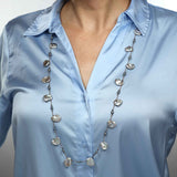 Grey Freshwater Keshi Cultured Pearls, 35 Inches, Sterling Silver