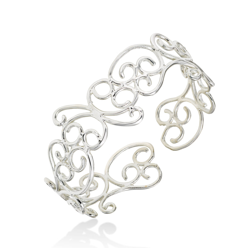 Scrollwork Cuff, Sterling Silver, by Sharelli