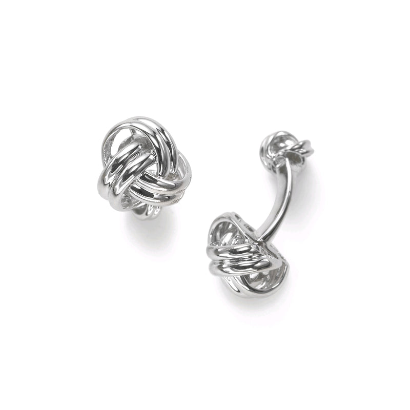 Double Knot Cufflinks, Sterling Silver