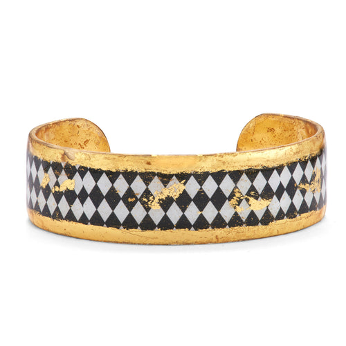 'Harlequin' Enamel Cuff Bracelet, Gold Leaf, by Evocateur