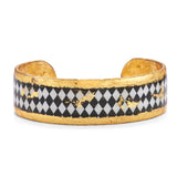 'Harlequin' Enamel Cuff Bracelet, Gold Leaf, by Evocateur