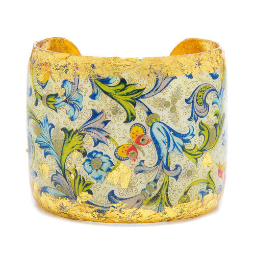 'Firenze' Enamel Cuff Bracelet, Gold Leaf, by Evocateur