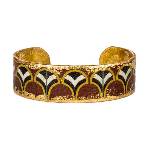 'Papyrus' Enamel Cuff Bracelet, Gold Leaf, by Evocateur