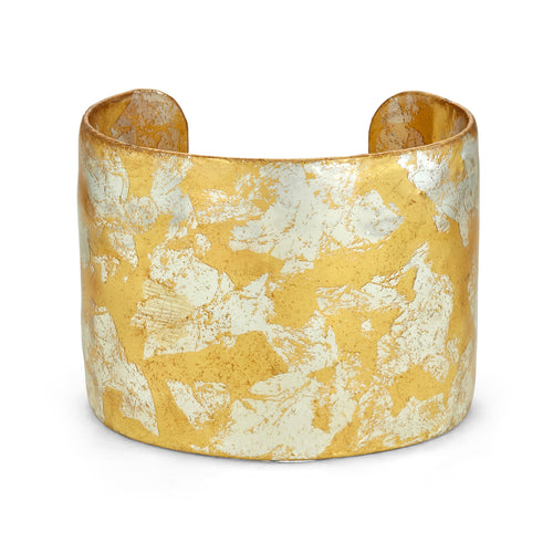 'Stockholm' Enamel Cuff Bracelet, Gold Leaf, by Evocateur