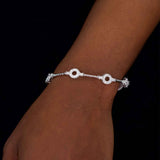 Flexible Diamond Bracelet with Rope Design, 14K Gold