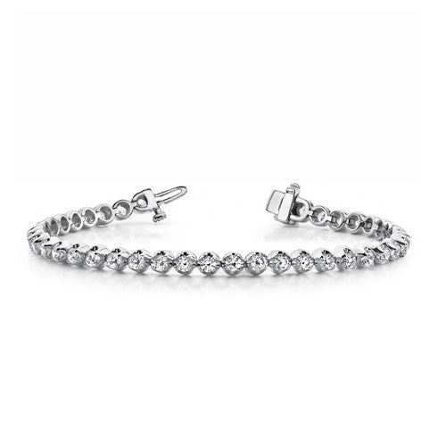Diamond Tennis Bracelet, 1.40 Carat, 14K White Gold
