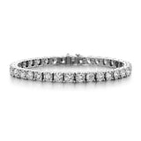 Four Prong Diamond Tennis Bracelet, 4.03 Carats, 14K White Gold