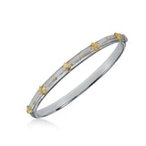 Bangle Bracelet, 18K White And Yellow Gold