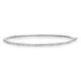 Diamond Bangle Bracelet, .75 Carat, 14K White Gold