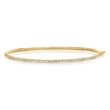 Diamond Bangle Bracelet, .75 Carat, 14K Yellow Gold