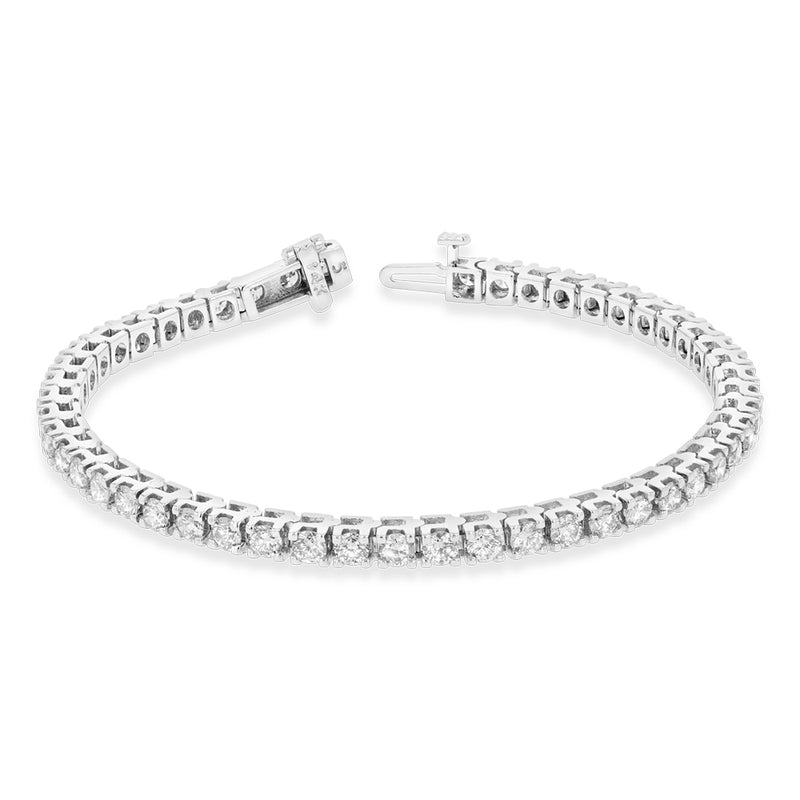 Diamond Tennis Bracelet, 5 Carats, 14K White Gold