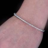 Flexible Diamond Cuff Bracelet, .85 Carat, 14K White Gold