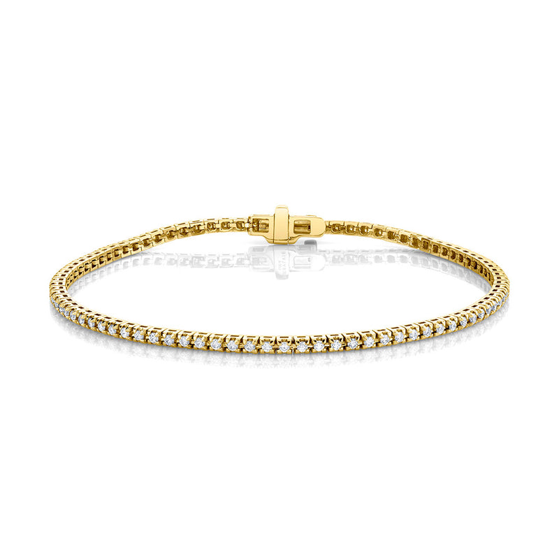 Diamond Tennis Bracelet, 1 Carat, 14K Yellow Gold