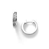 Mini Hoops, Diamonds .10 Carat, 14K White Gold